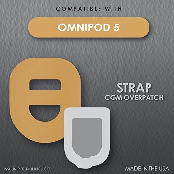 CoverGuard Overpatch for Omnipod 5, Tan Cross-Strap, 25 Count