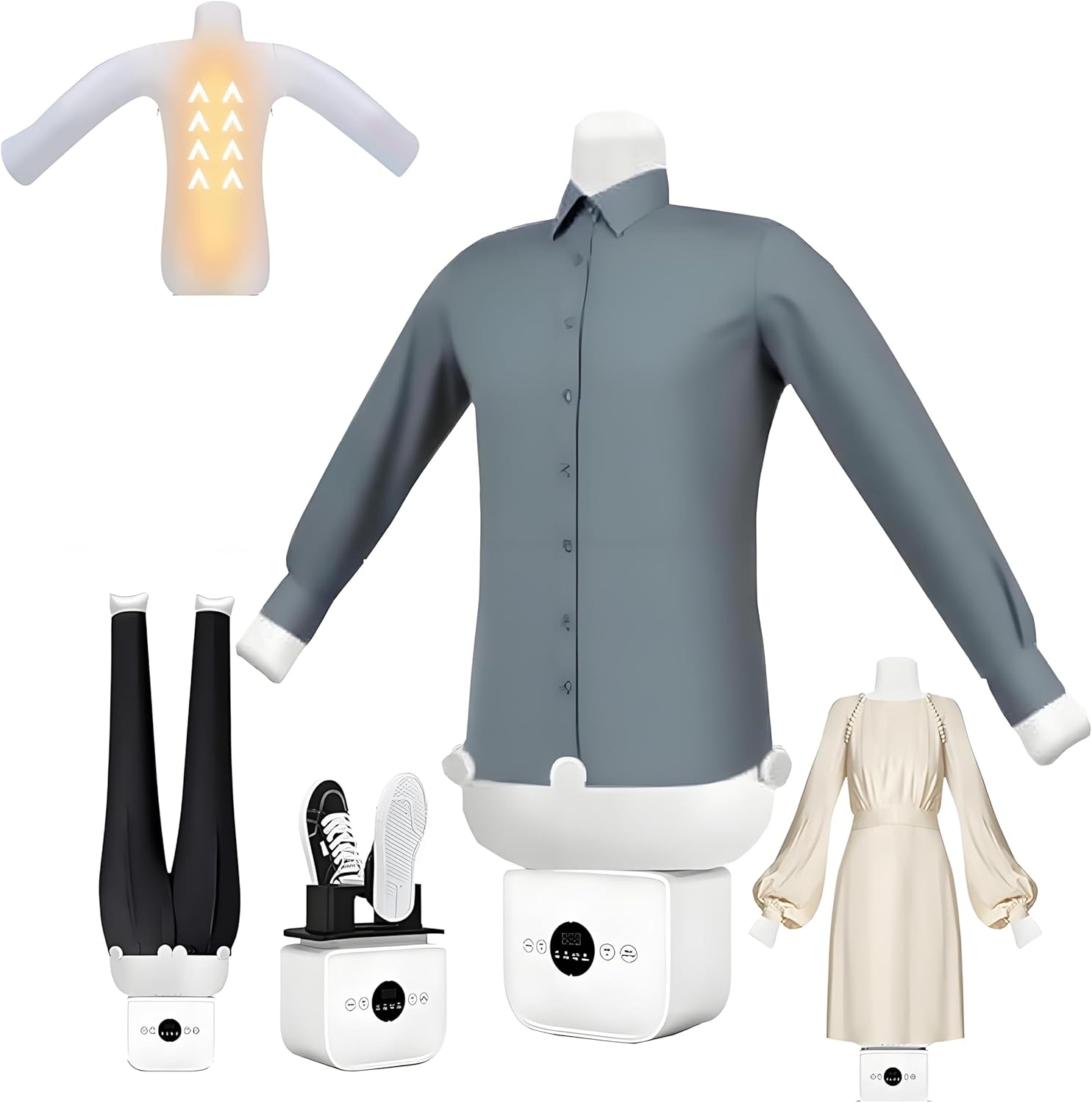 Automatic Steam Iron, Hands-Free Ironing Machine with Adjustable Time & Temperature, 109 Pores, Aromatherapy Tank, Perfect for Shirts, Pants, and Shoes