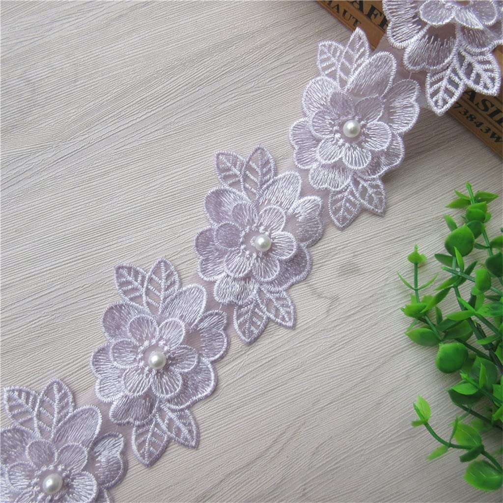Applique Fleur Paillettes Pour Robe De Mariée - Dentelle Brodée 39x28cm - DIY Couture