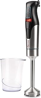 Girmi MX38 Mixer ad Immersione, 800 W, Inossidabile, 2 velocità, Nero/Acciaio