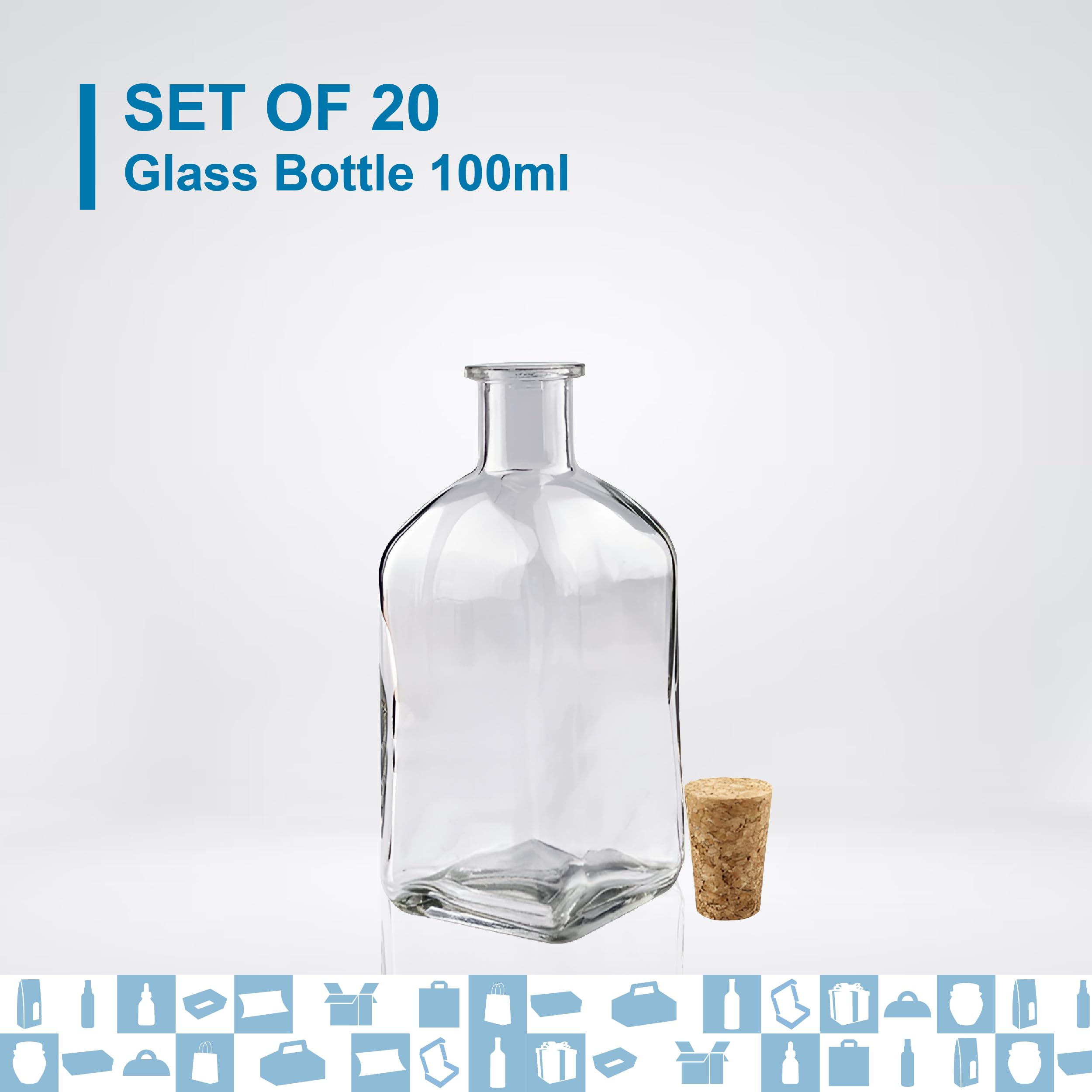 Bottiglie Di Vetro Di Lusso Espirito Rebelde - Set Da 5 Da 500 Ml Con Tappi Argentati, Ideali Per Liquori E Bevande - Foto 10