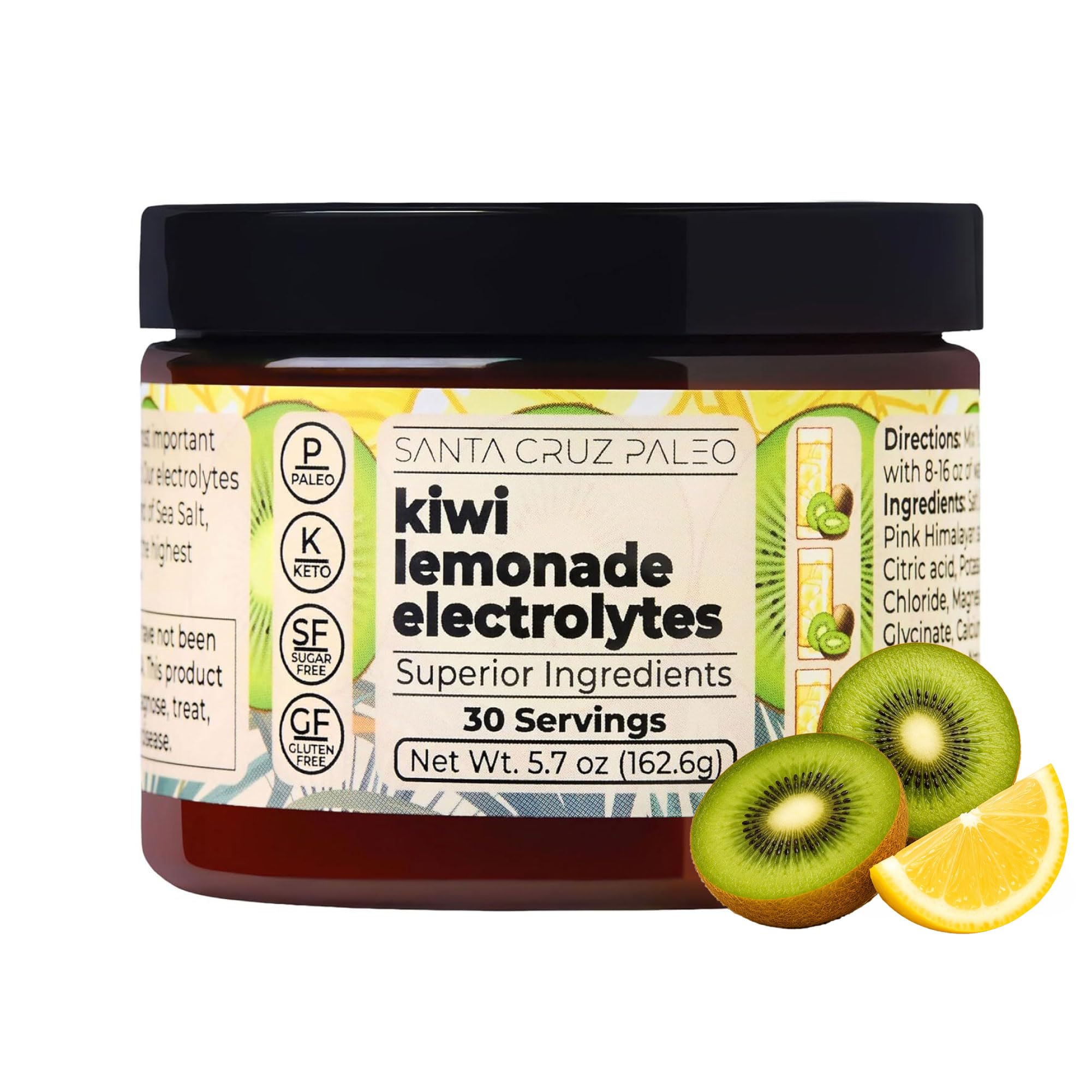 Amazon.com: Santa Cruz Paleo Electrolyte Powder, Kiwi Lemonade