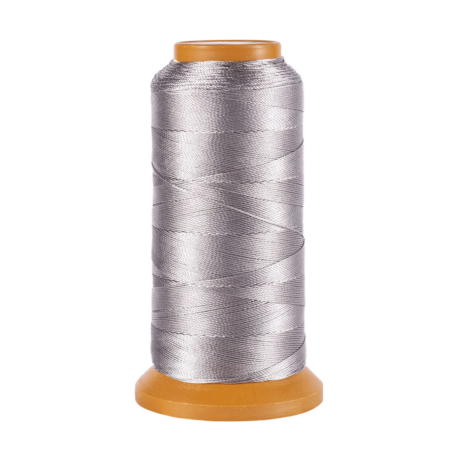 EEE ELECRELIVE 601Yards 0.5mm Nylon Sewing Thread Polyester Leather Cord Silver Beading String Macrame Cord Rope for DIY Necklace Bracelet Handcraft Leather Sewing Bookbinding