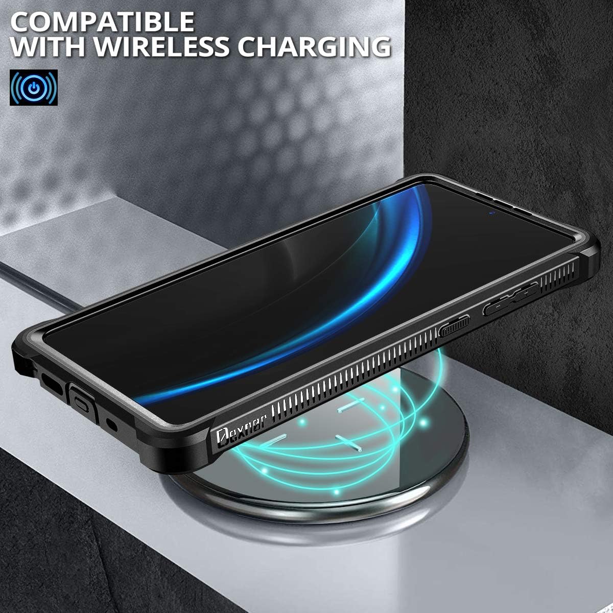 Dexnor Galaxy Note 20 Case with Kickstand Full Body Heavy Duty Military Grade Protection Defender Shockproof TPU Rugged Protective Bumper Case for Samsung Note 20 6.7 inch - Black