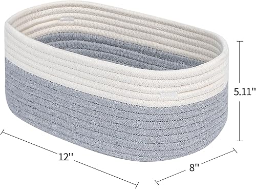 Miniatura 101 de CubesLand Cesta de almacenamiento, cuerda de algodón, azul marino, paquete de 2, organización/almacenamiento, armario, estantes, decorativa