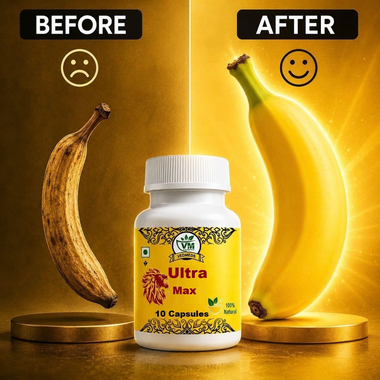 Ultra Max Capsule for Men | 9 Special Herbs | Energy & Vitality Formula | Traditional Ayurvedic Supplement (10 Capsules) — Amazon image 2