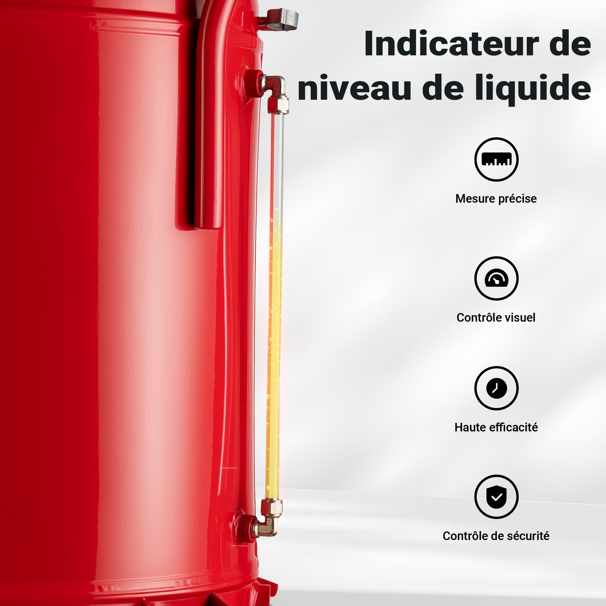 Wiltec Appareil Récupérateur d’huile Pneumatique Rouge Réservoir 68 L Hauteur réglable 98-157cm 4 Roues Vidange Huile usagée Chariot Récupération Huiles Nettoyage Accessoires Atelier Garage Automobile