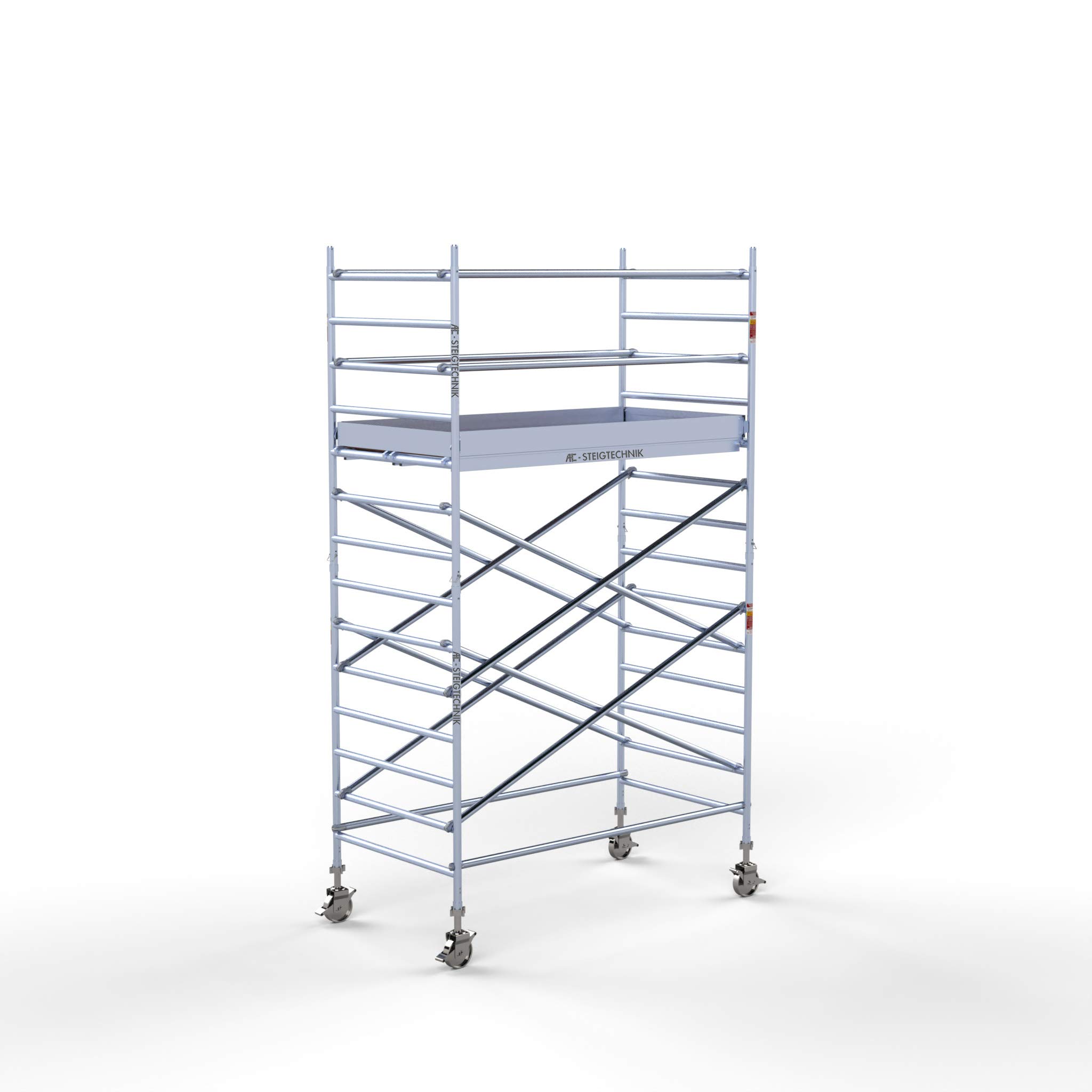 PRO-L 250 Aluminium-Rollgerüst 5m Arbeitshöhe, freistehender Aufbau (5,30 m Arbeitshöhe)