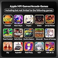 Vista 7 de arVin Mobile Gaming Controller for iPhoneiPadAndroidTabletPCSwitchPS3PS4, Wireless Gamepad Joystick with Turbo6-axis GyroVibration, Play Xbox Cloud