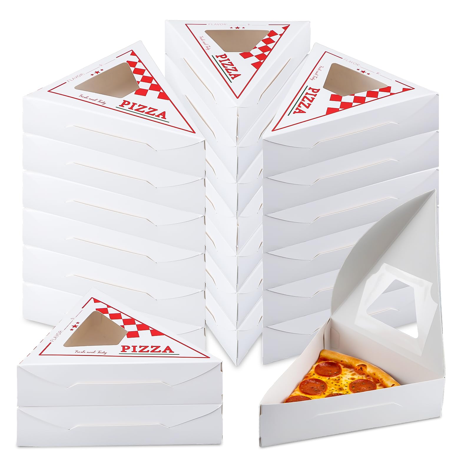 Amazon.com: Eaasty 200 Pack Mini Pizza Slice Box Bulk 6