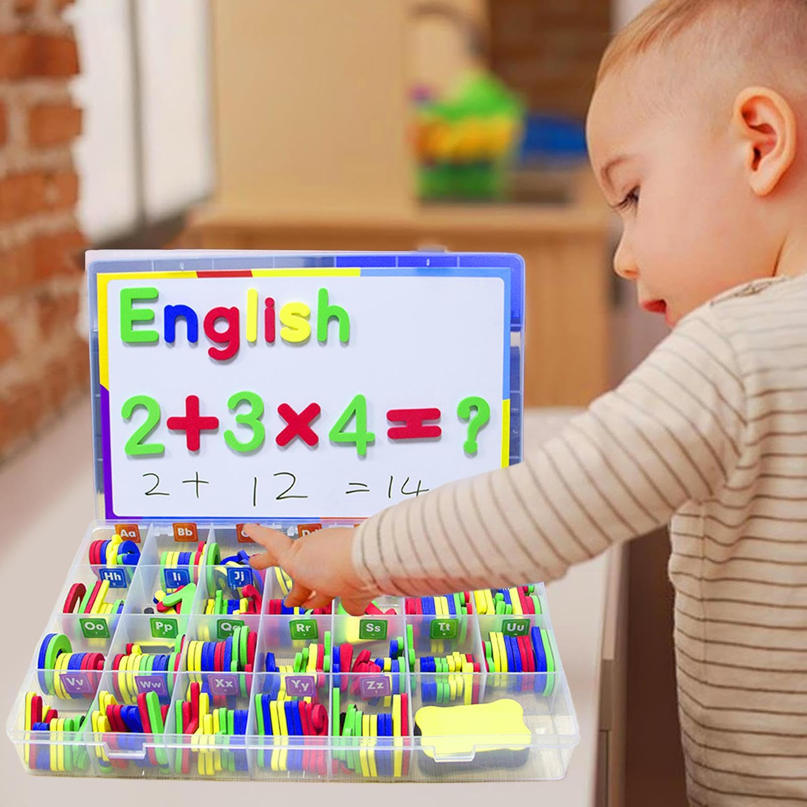 Magnesy alfabetowe, kolorowe cyfry i litery magnetyczne zabawki zestaw | edukacyjny, zestaw do liczenia pisowni i umiejętności matematycznych, unikalny projekt wielkich i małych liter