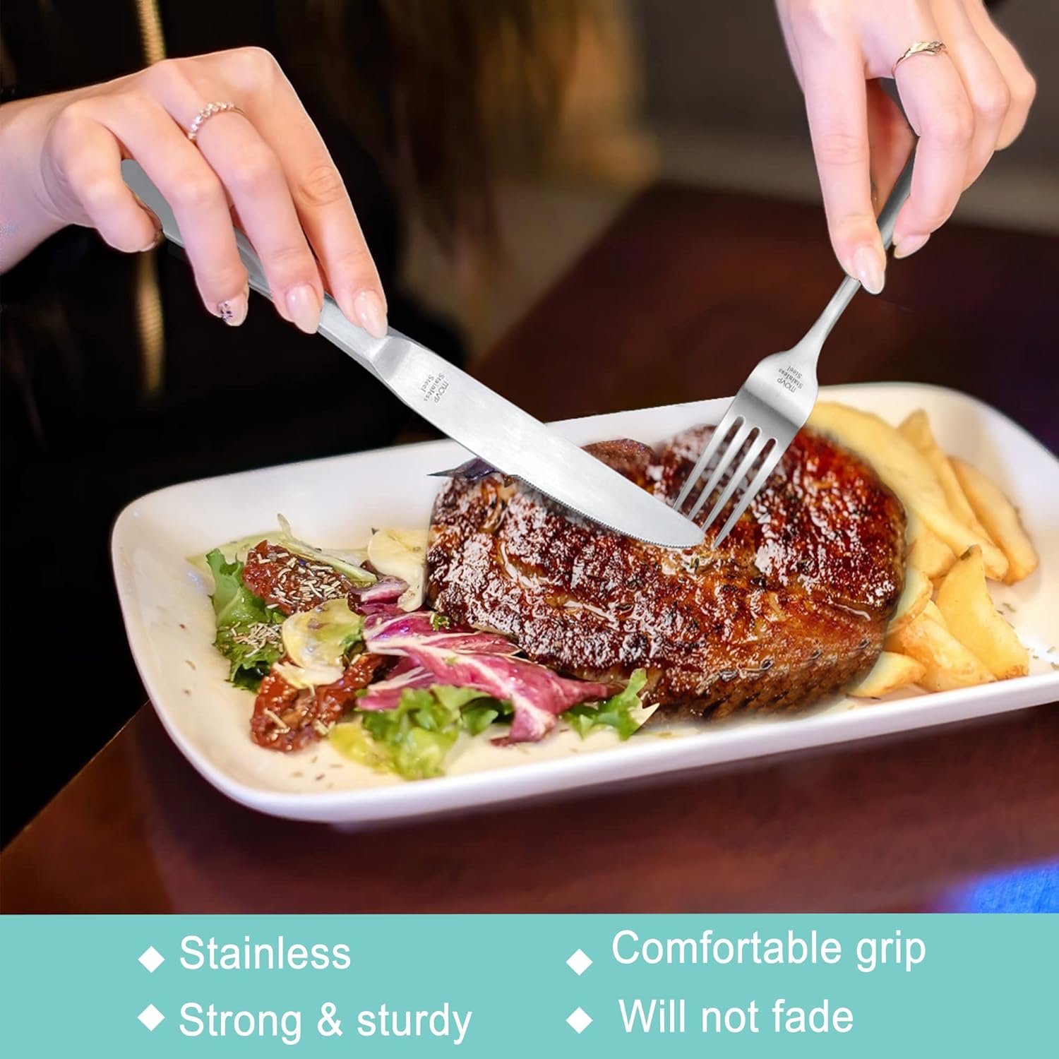 Crеаtіvе Prоduсt Silverware Set,MOVP 20-Piece Stainless Steel Cutlery Set,Service for 4,Matt Finish,Strong and Rust-Proof,Dishwasher Safe and Won’t Fade,Suitable for Parties,Family,Christmas and Outdoor Camping Uр Tо 40% оƒƒ Silverware Set,MOVP 20-Piece Stainless Steel Cutlery Set,Service for 4,Matt Finish,Strong and Rust-Proof,Dishwasher Safe and Won’t Fade,Suitable for Parties,Family,Christmas and Outdoor Camping