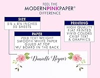 Vista 6 de Personalized Notepads for Girls, Gold Stars Theme, Stationery for Girls Personalized Notepad Set, Letter Writing Paper - 5.5inch x 8.5 inch, 50