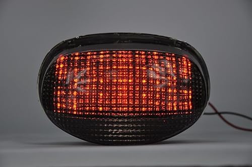Miniatura 6 de Luz trasera LED de freno para motocicleta, lente transparente con señales de giro integradas para Triumph Daytona 2002-2004, TT600 2000-2004,