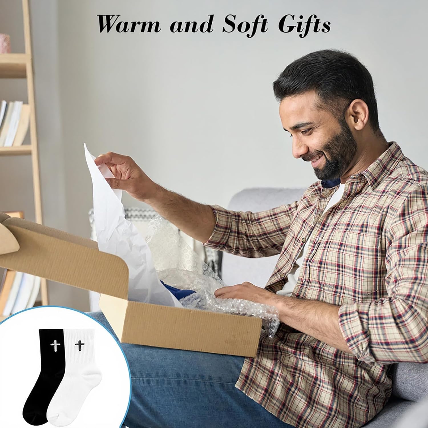 16 Pairs Christian Cross Socks Bulk Religious Elastic Crew Socks Christian Gifts for Men Women - Image 6