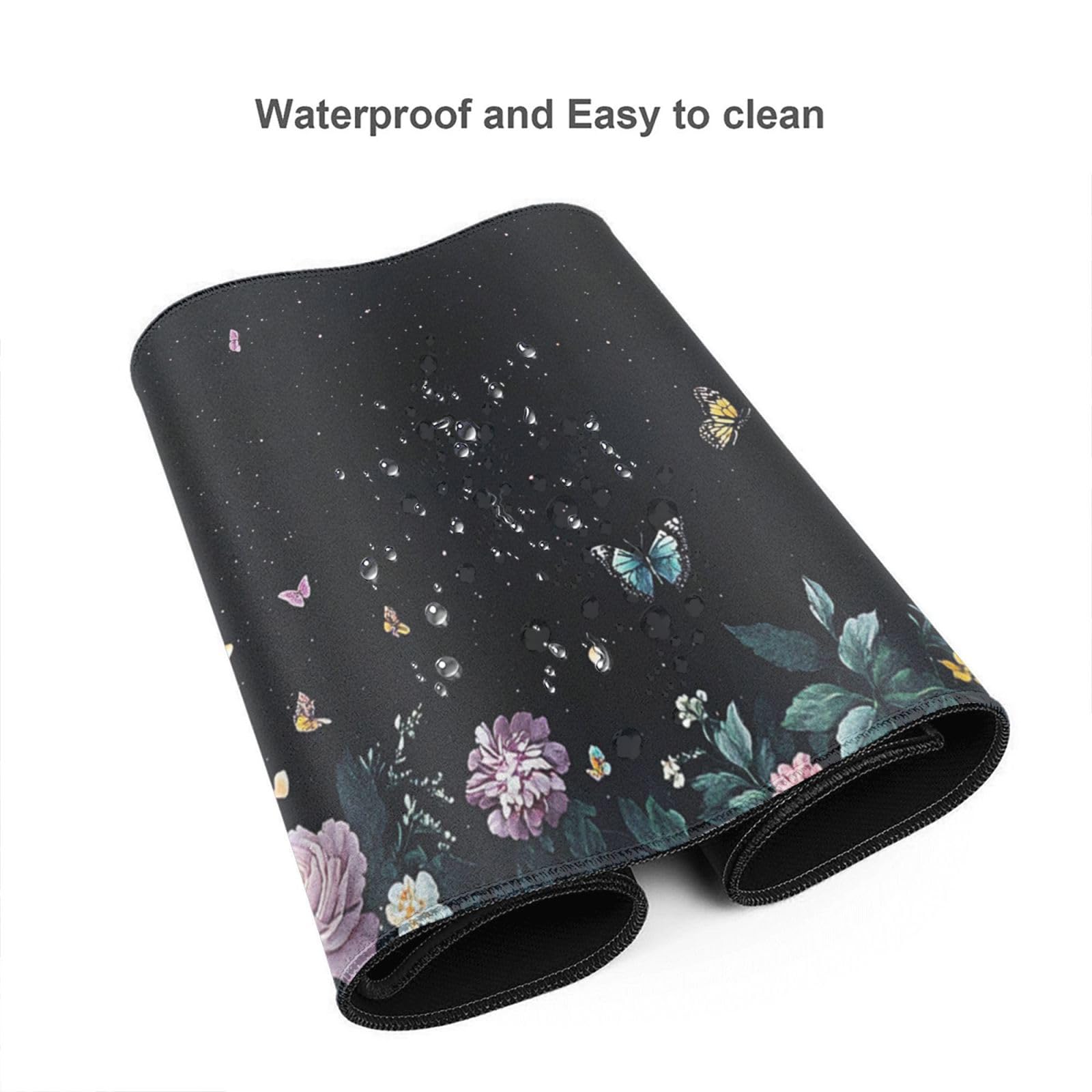 Alfombrilla de mouse para juegos y oficina, 48 x 24 pulgadas, extendida, 3XL, con bordes cosidos, base de goma antideslizante, alfombrilla de mouse gigante para laptop, teclado, PC, protector