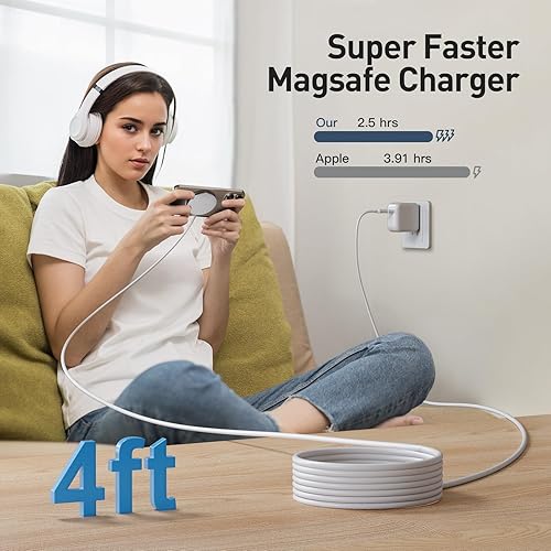 Miniatura 6 de RYND Cargador inalámbrico magnético 2025 para iPhone cargador seguro Mag almohadilla de carga rápida compatible con iPhone 17 16 15 14 13 12 Pro Max