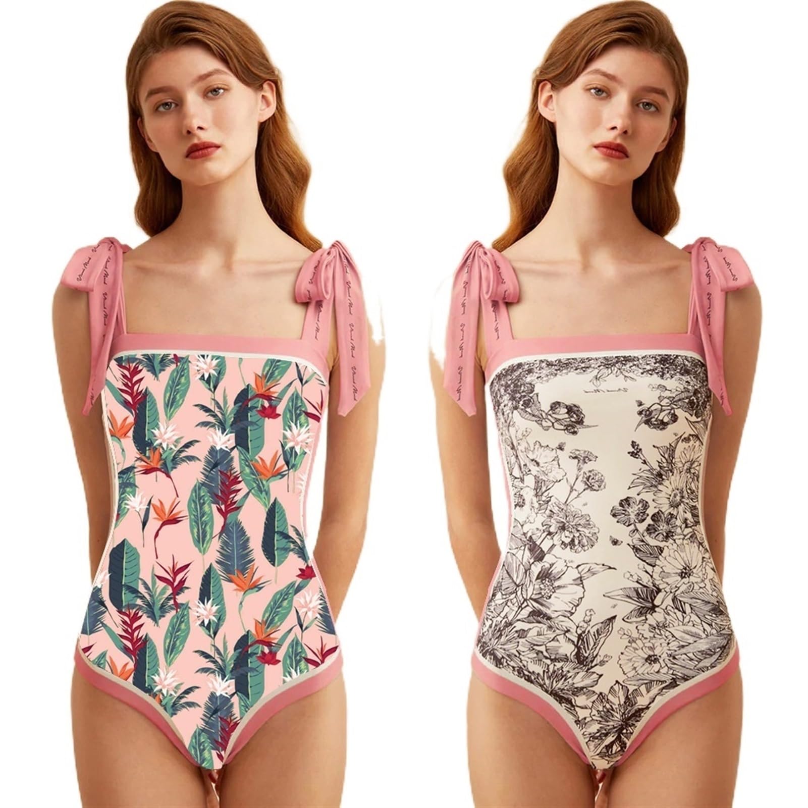 Sexy Badeanzug One Piece High Cut Bademode Frauen Push Up Bodys Sommer Badeanzug Frauen Einteilige Anzüge (Color : YE1, Size : L)