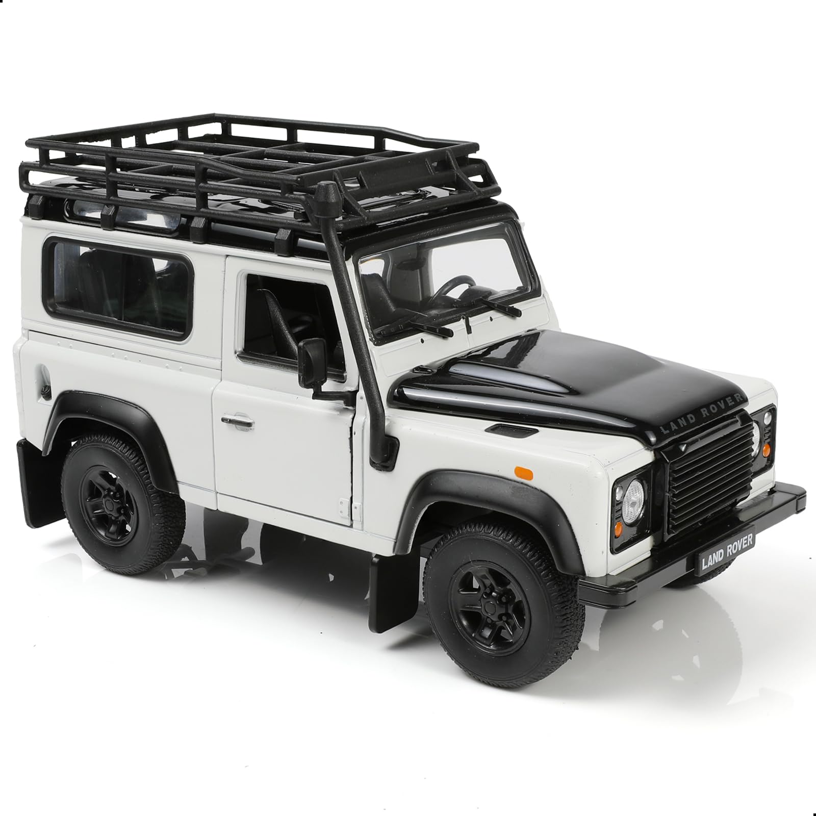 1/24 Scala compatibile per Land R0ver Defender Off-Road auto giocattolo classico modello di veicolo giocattolo Mini lusso modello di veicolo collezione e regalo per il bambino Aldult (bianco