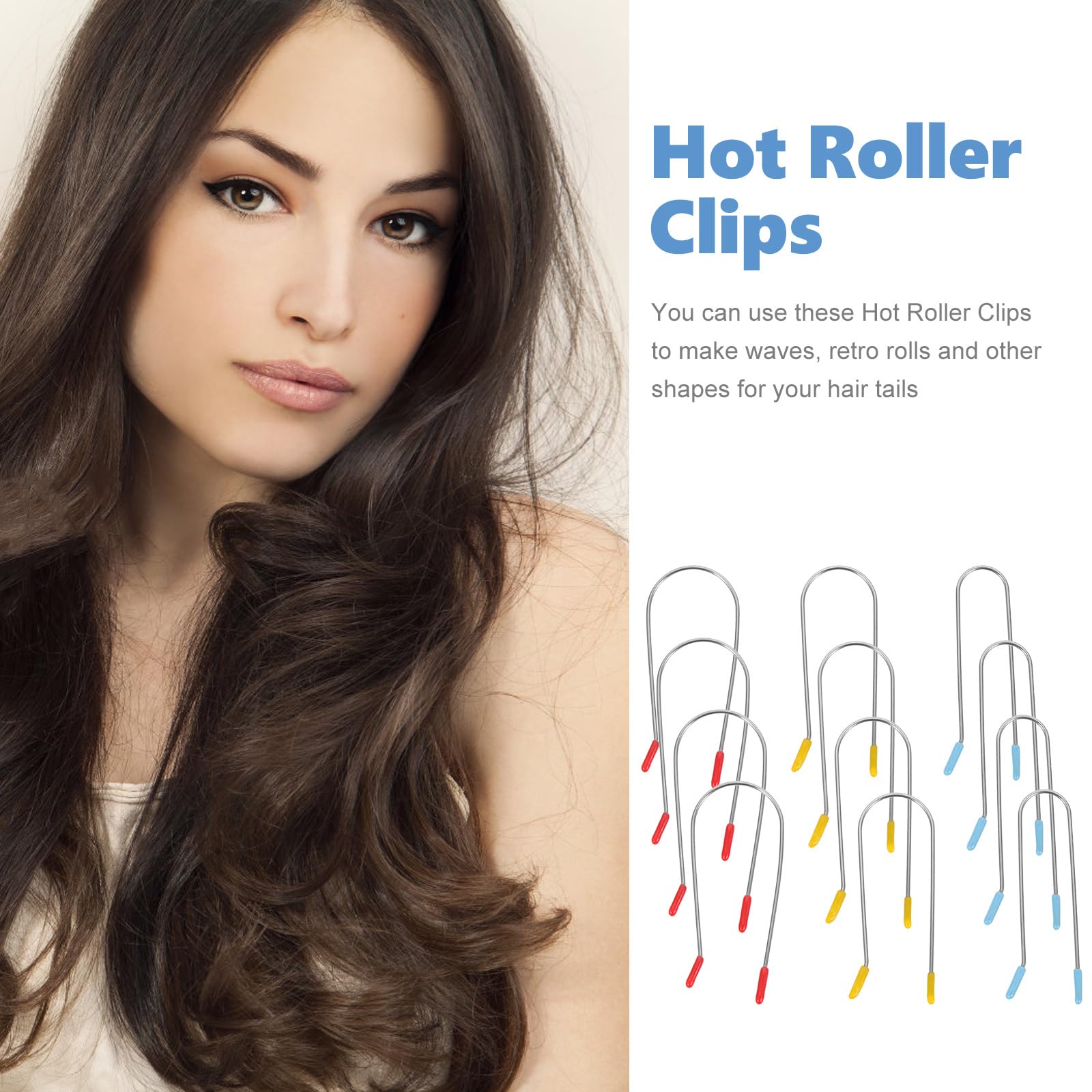 48 pcs hair roller holder hair perm rods clips hair roller clips hot roller pins spiral curling iron perm rods clips for natural hair 304 stainless steel Metal Miss electric scroll