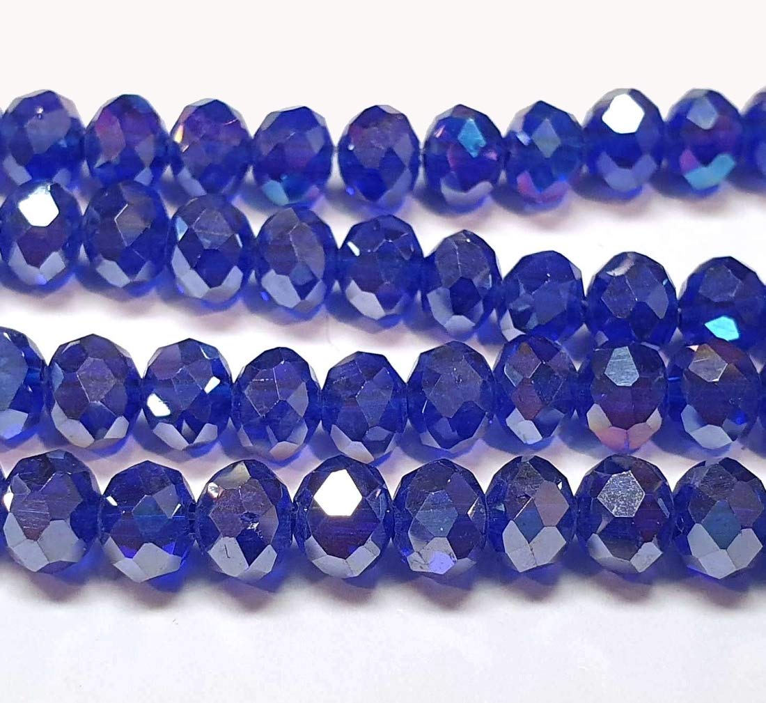100 Perles Facettes De Bohême 4mm Bleu AB - Preciosa - Neuf - Origine France