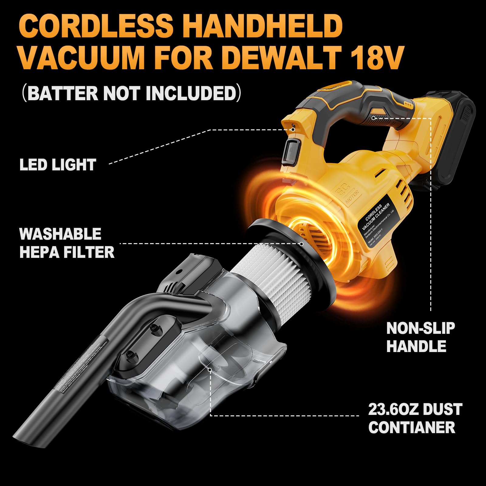 Amazon | CAMXTOOL コードレス掃除機 Dewalt 20Vバッテリー用