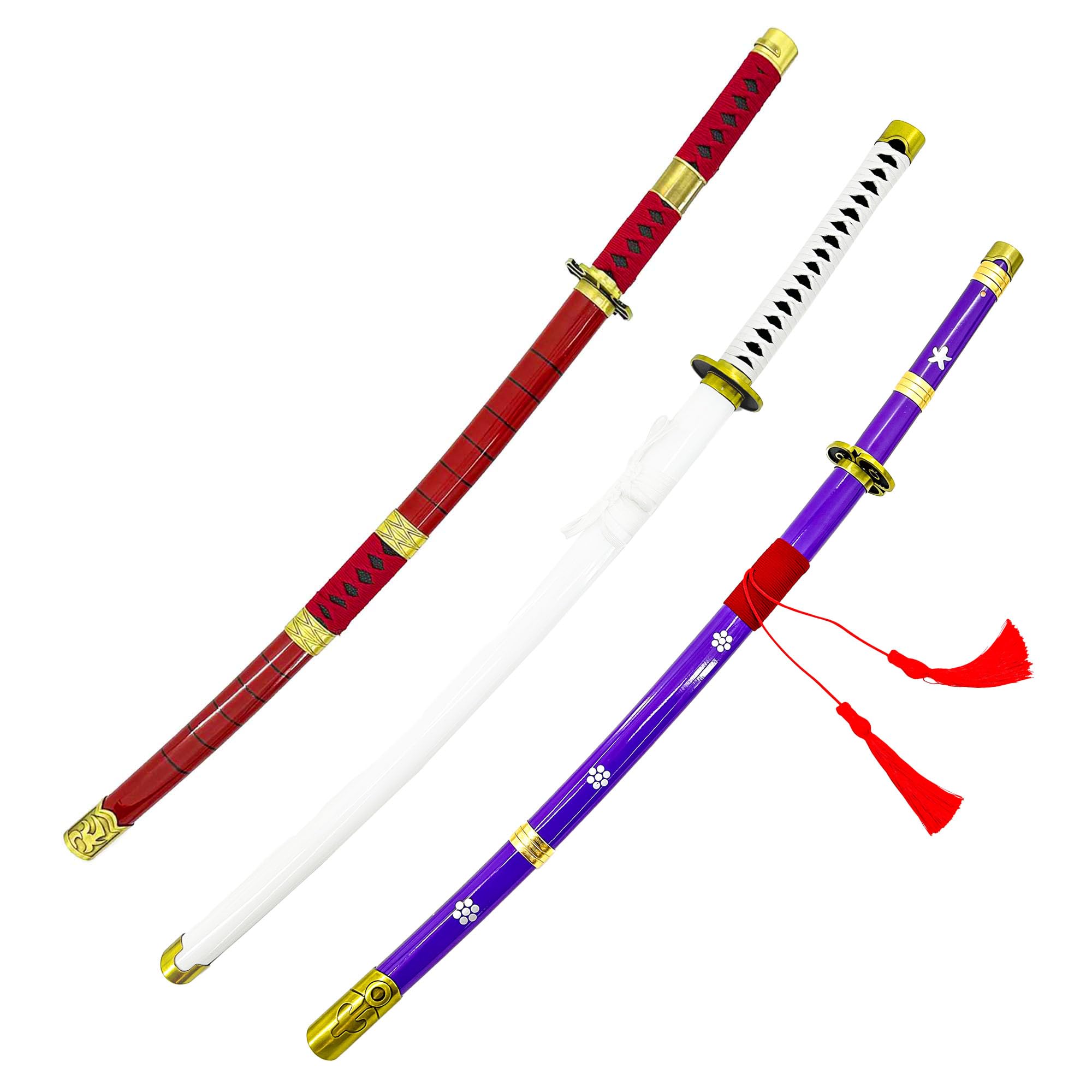 Amazon.com : One Piece Zoro Three Sword Style Katana Set : Sports
