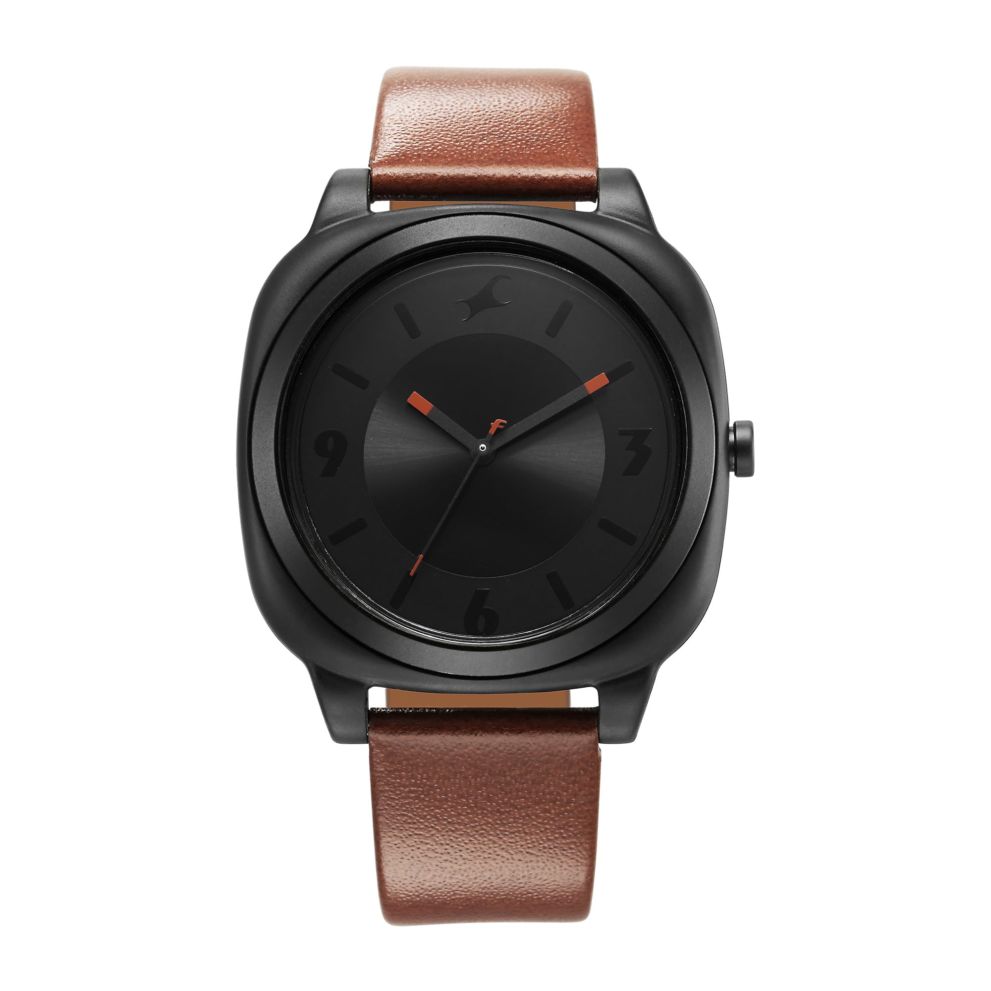 Fastrack Hype All Black Quartz Analog Black Dial with Brown Leather Strap Watch for Unisex (B0D8TMD7KC) Amazon Price History, Amazon Price Tracker