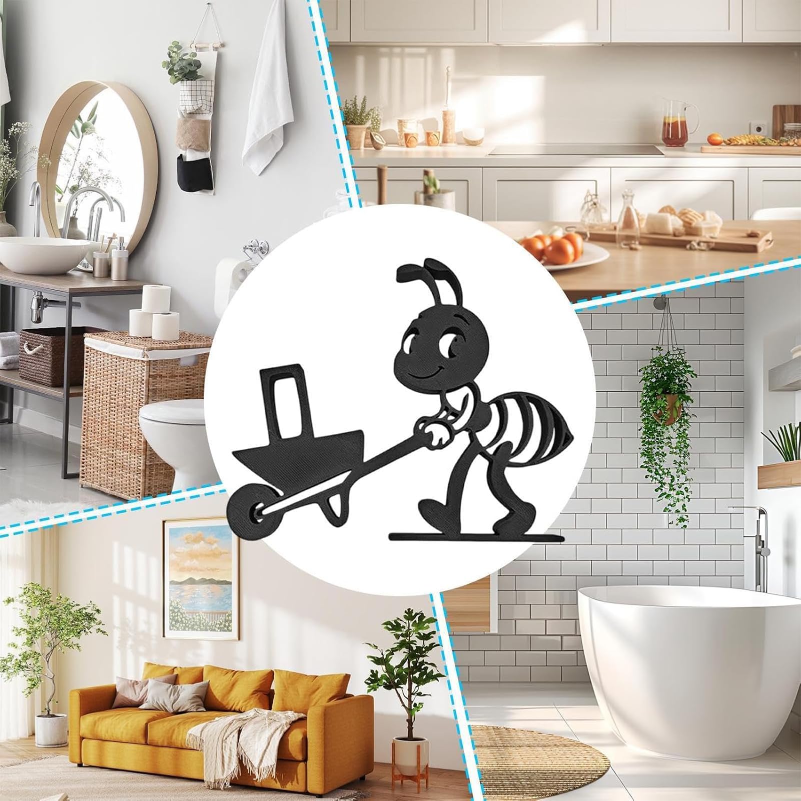 Portarotolo da Bagno Indipendente e Affascinante, portarotolo 3D Stampato, Adatto per WC per Ospiti, Case di Campagna, Sale Giochi, Bar, Hotel e Camper,G