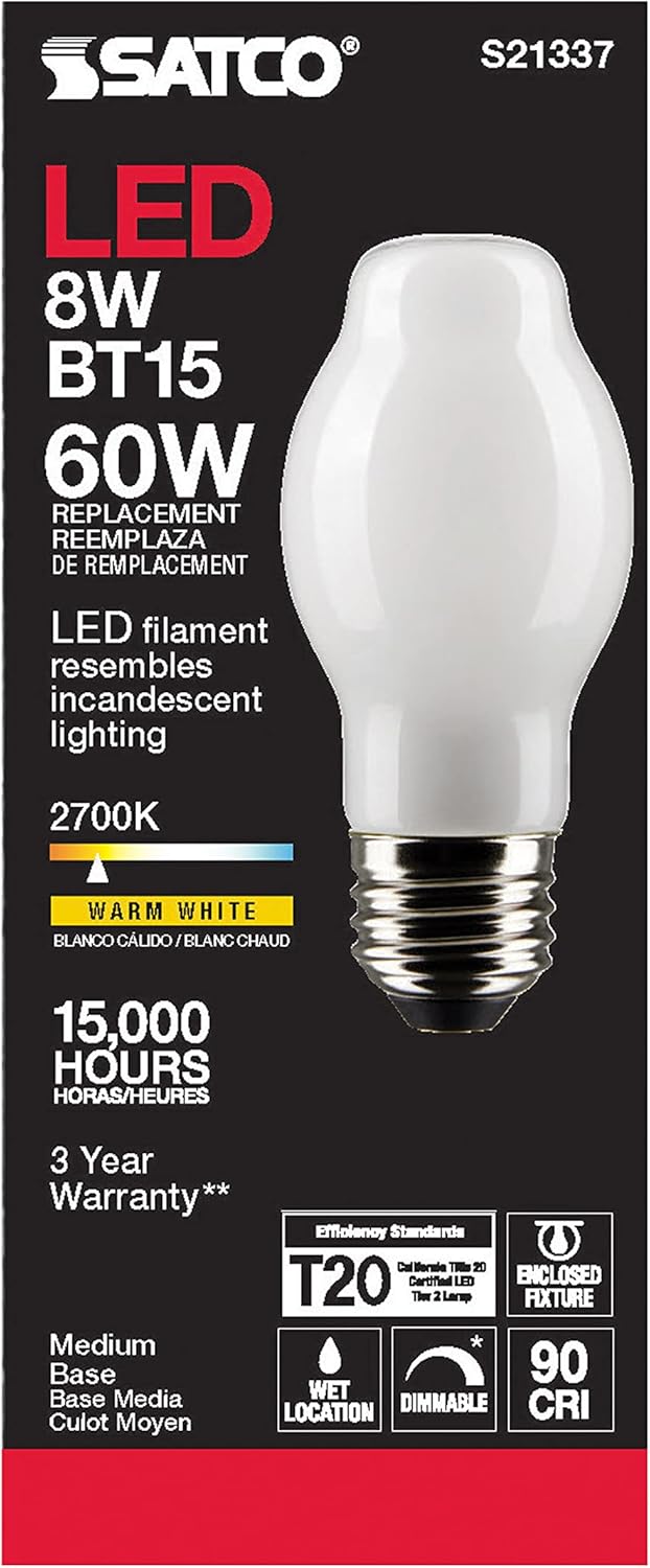 Satco S21337 8BT15/WH/LED/927/120V - 6 Pack