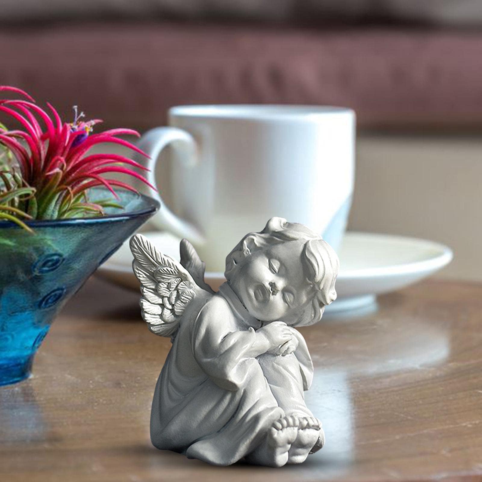 Amazon.co.jp: 天使の置物 妖精 置物 ケルビムの彫刻 ミニ エンジェル
