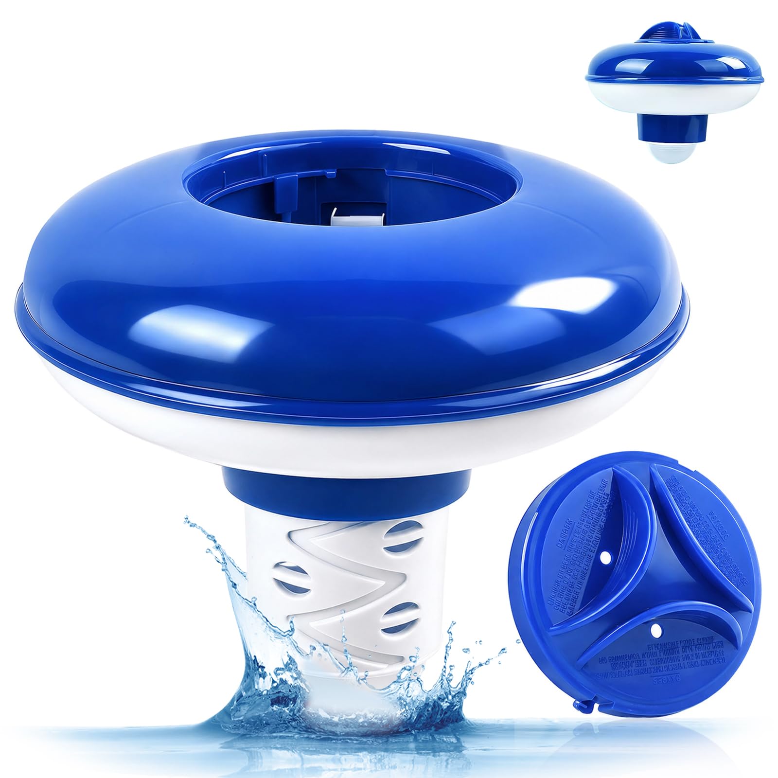 Diffuseur Chlore Piscine Distributeur de Chlore Galet Flottant Diffuseur Brome Spa Distributeur Flottant Para Piscinas, Jacuzzis, Spas, Fuentes y Parques Acuáticos
