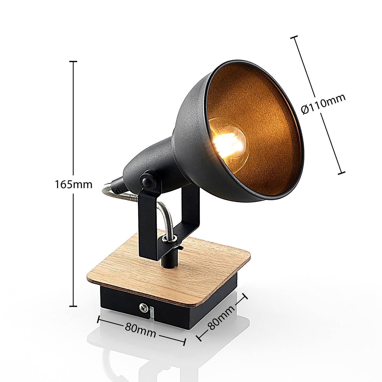 Lindby Spot Aylis à intensité variable (Modern, Industriel) en Marron Métal e. a. pour Salon & Salle manger (1 lampe,à E14) Lampe encastrable plafonnier applique
