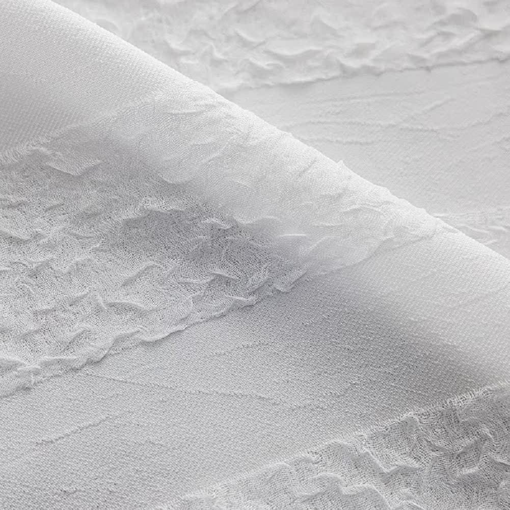 Dreamy Romantic Bubble Translucent Soft Semi Shading Sheer Curtains for Living Kids Nursery Room Bedroom(1 Panel, W 100 x L 95 inch, White)