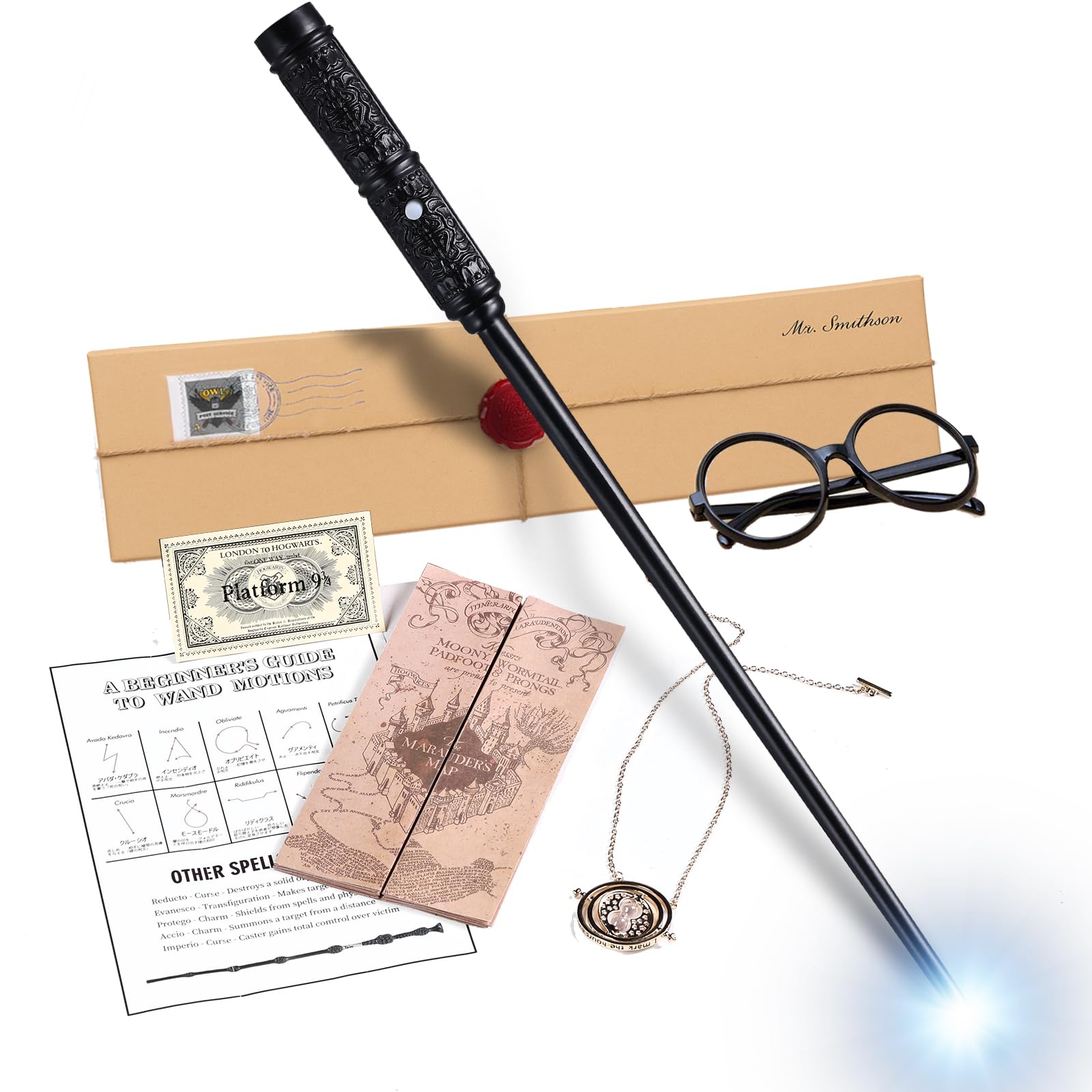 Amazon | 【魔法アイテムコレクション】 魔法の杖 LED発光機能付き