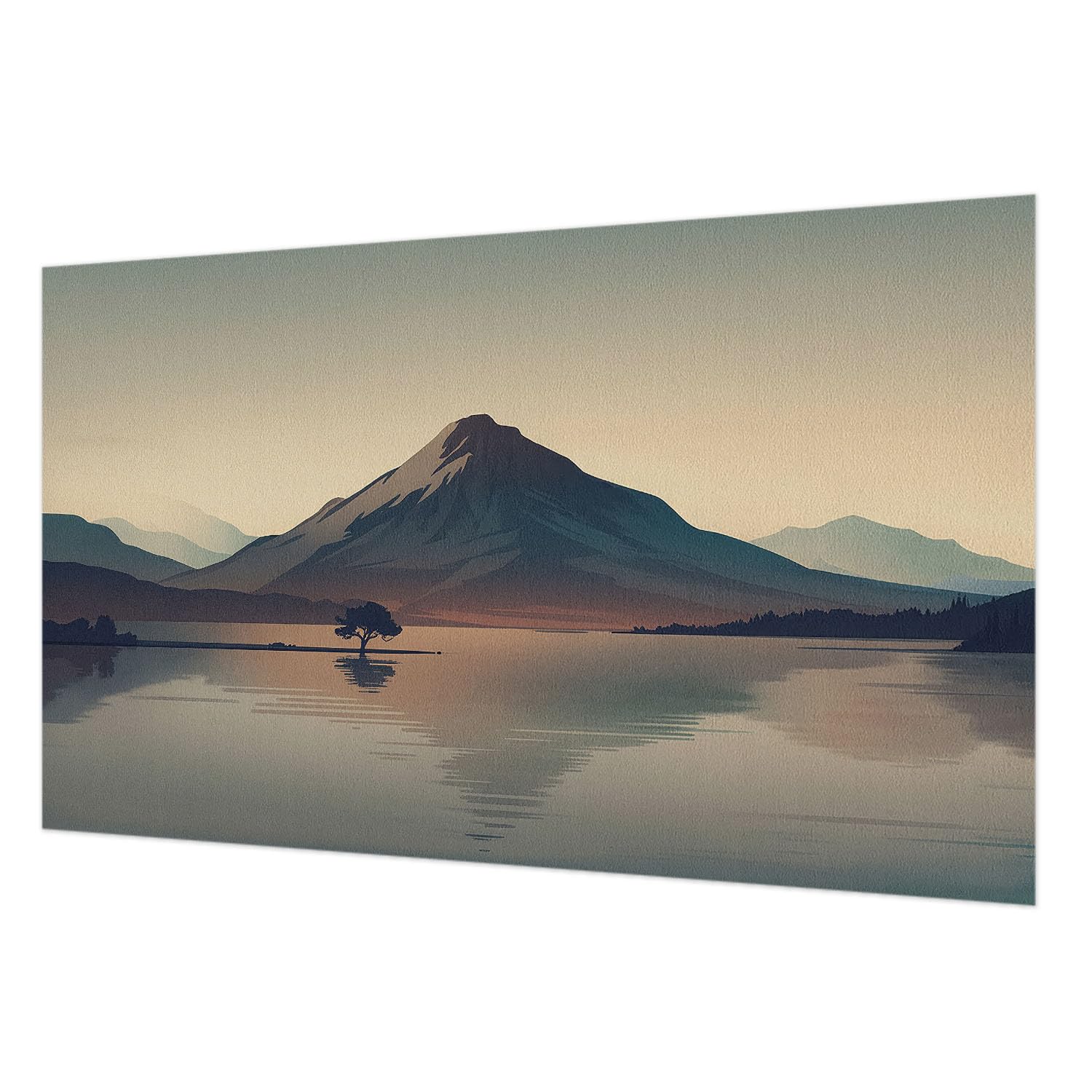 Tapisserie paysage de montagne colle incluse pose murale salon