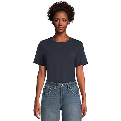 L.L.Bean Signature Premium Essential Short Sleeve Tee navy