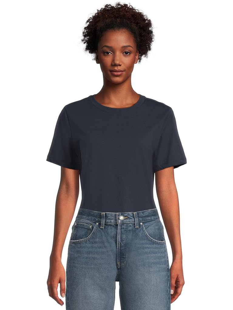 Navy L.L.Bean Signature Premium Essential Short Sleeve Tee