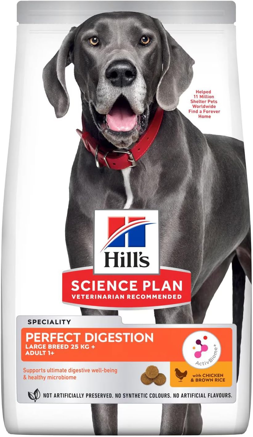 Hill’s Science Plan Perfect Digestion Large Adult 1+ Dog Food with Chicken and Brown Rice Dog Dry Food 14kg