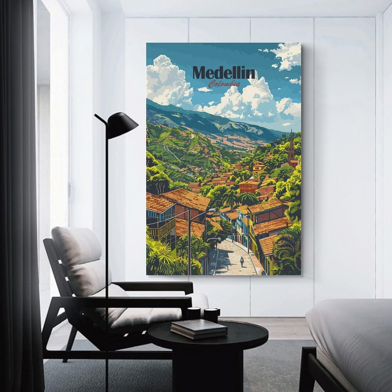 Junmoney Medellin Colombia Travel Wall Picture Print 20x30inch(50x75cm), for Work Areas, Reading Rooms Or Studios, An Interior Accent for Desk Areas
