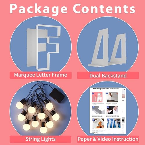 Vista 226 de Marco de números iluminados de 4 pies precortado, números de marquesina gigante, números 7, números de mosaico para globos, decoraciones de Número