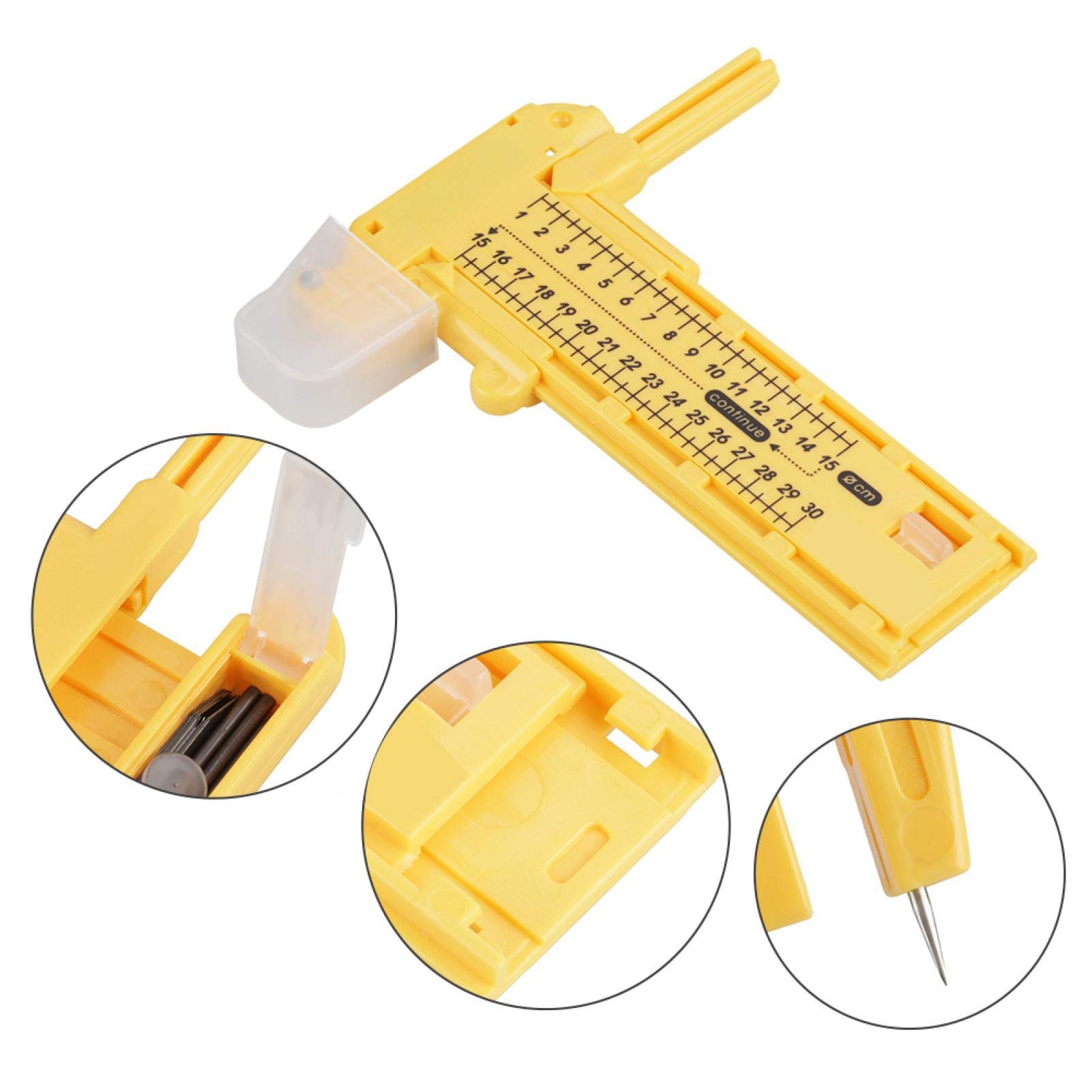 Taglierina Circolare A Compasso Di Precisione - Diametro Regolabile 1-15cm, Per Carta, Cartone E Plastica, Con Lame Di Ricambio - Foto 11