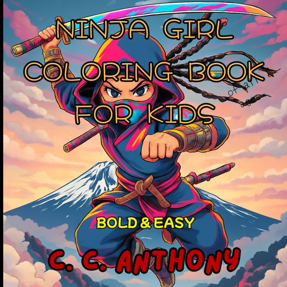 Ninja Girl Coloring Book For Kids