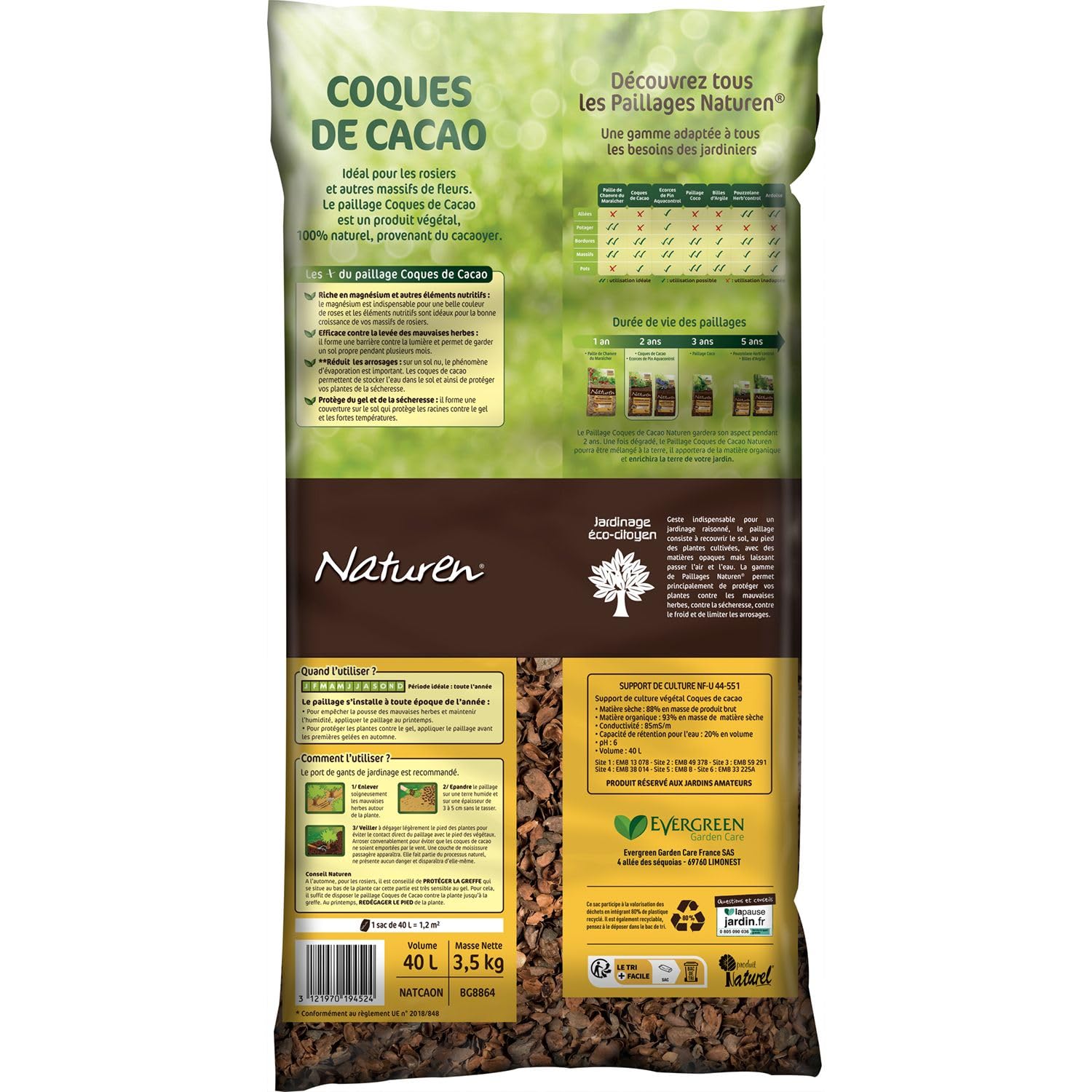 NATUREN® paillage Coques de Cacao