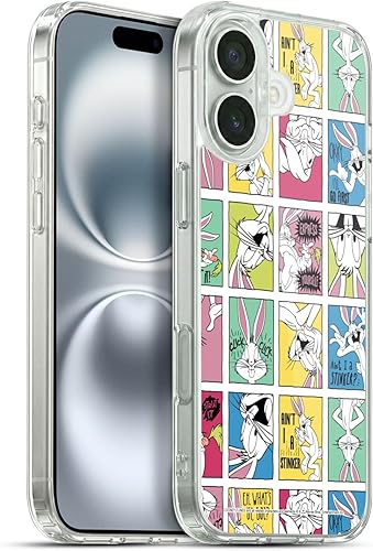 Miniatura 268 de Head Case Designs Funda de gel suave con licencia oficial de Looney Tunes Retro Bugs Bunny compatible con Apple iPhone 11 Pro Max Retro,Blanco y