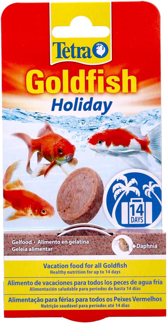 Tetra Goldfish Holiday - Holiday food for all goldfish, healthy nutrition for up to 14 days, 2 X 12 g gel food block