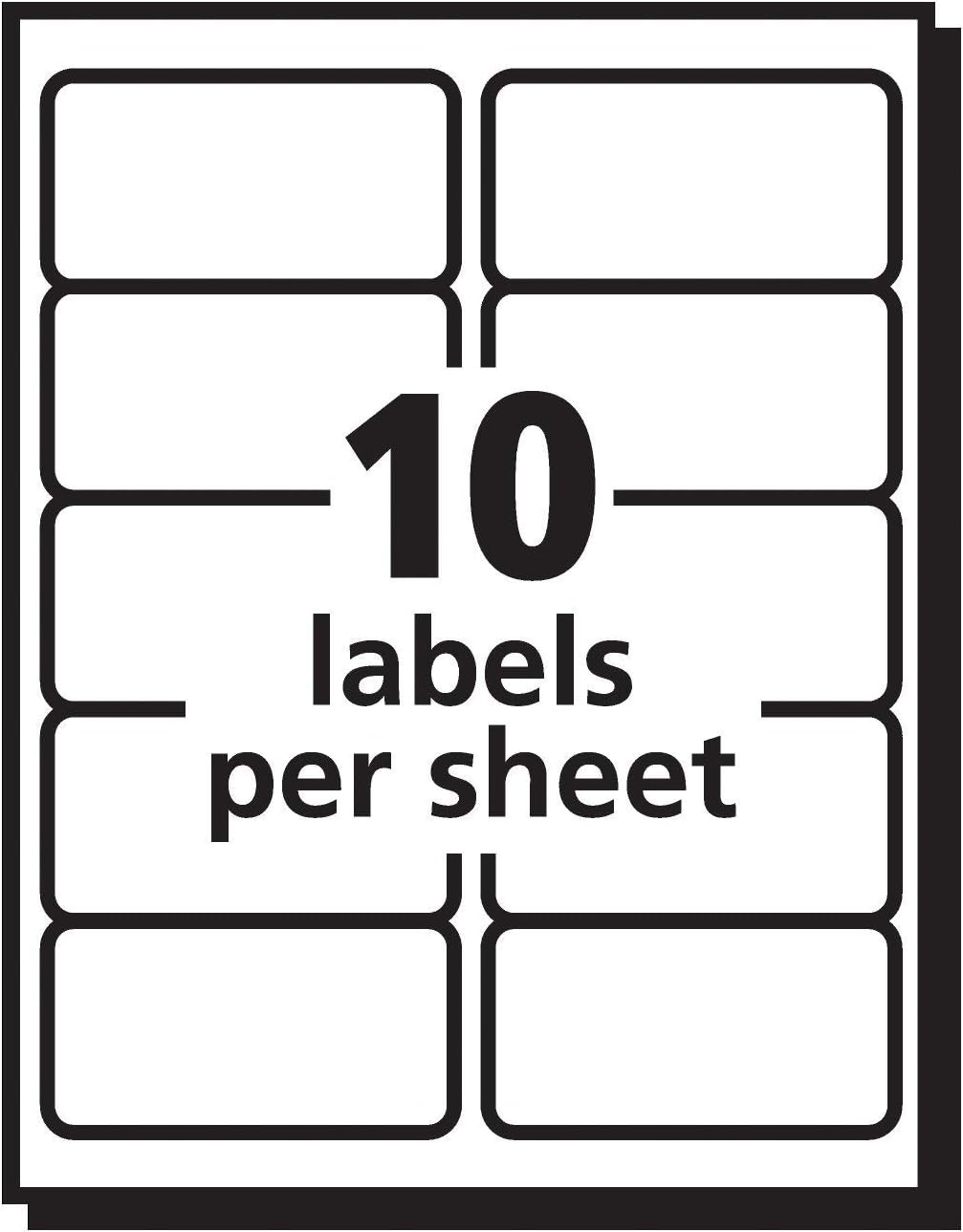 AVERY Shipping Labels, 2" x 4", Matte Clear | Printable | With Sure Feed | 100 Labels, Pack of 5
