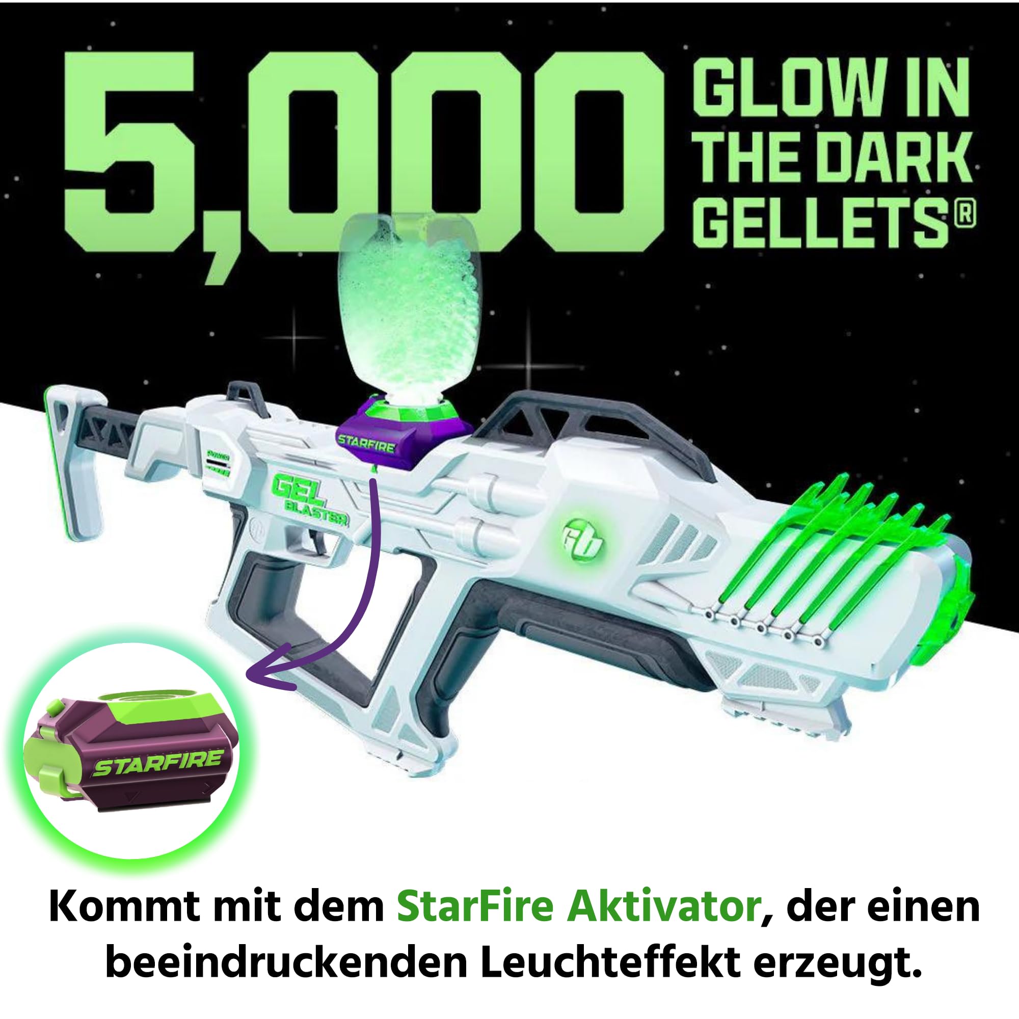 Gel Blaster The Original Surge XL Gel Blaster - 150ft/45M erweiterte Reichweite, 16.000 Schüsse, 4 Stunden Akkulaufzeit, leistungsstarker Gel Ball Blaster, Halbautomatik | Ab 14 Jahren+