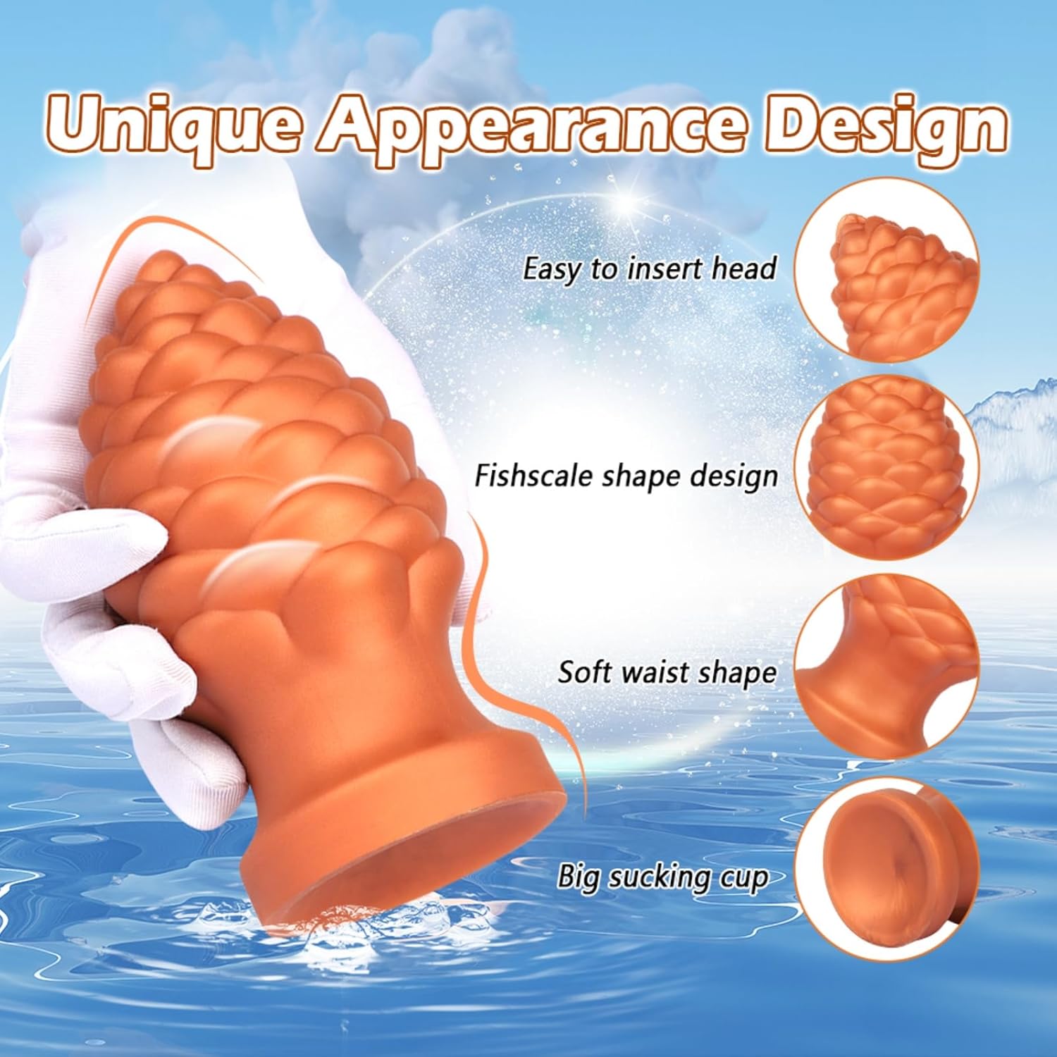 6.5 Inch Pinecone Anal Plug Anal Toys Butt Plug Anal Dildo Sex Toys Anal Training Premium Silicone Dildo Prostate Massager Buttplug, Womens Sex Toys Sex Toys for Men