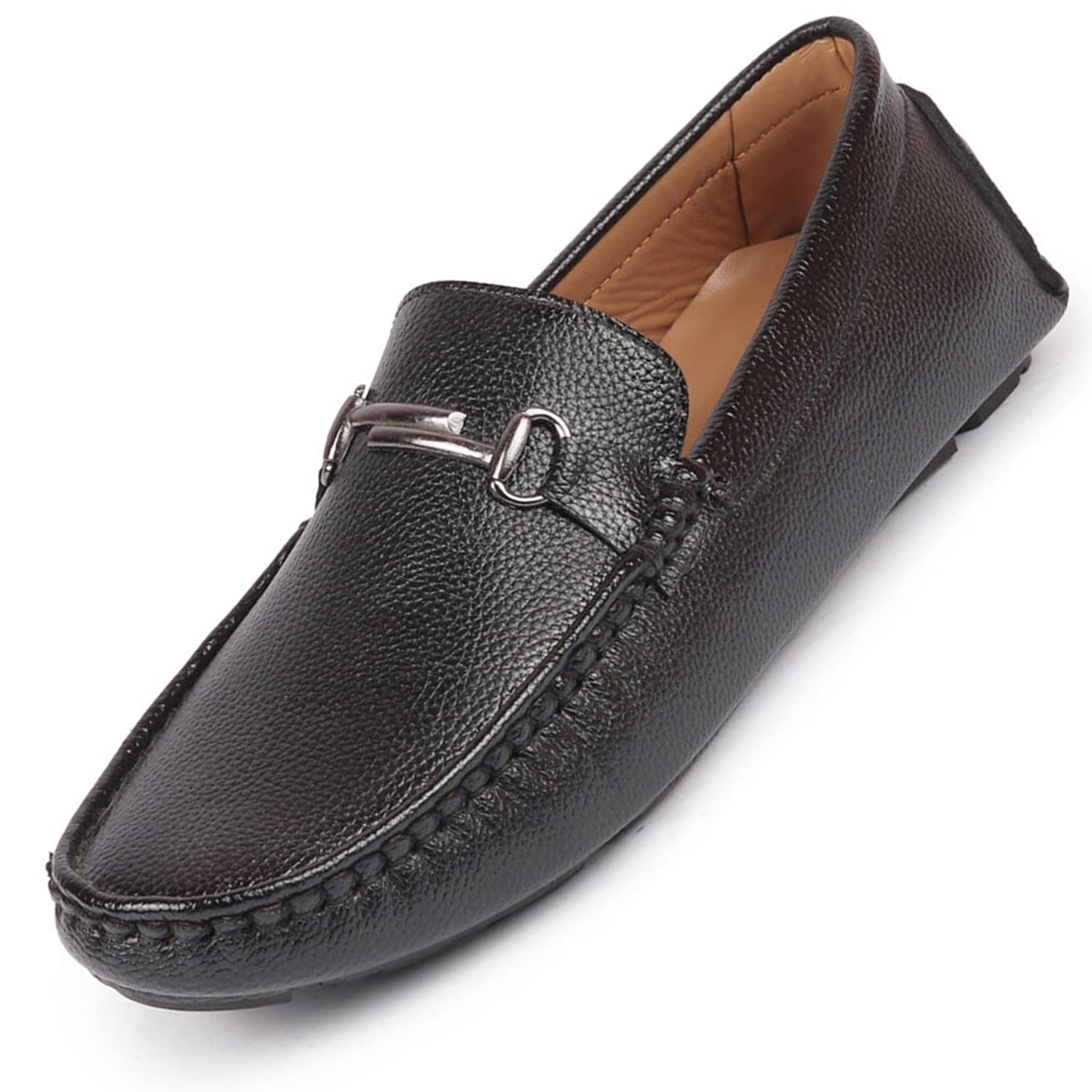 FAUSTO FST FOSMC-2023 BLACK-41 Mens Black Hand Stitched Horsebit Buckle Loafer and Moccasin Driving Shoes (7 UK) (B0BBRVYW9F) Amazon Price History, Amazon Price Tracker